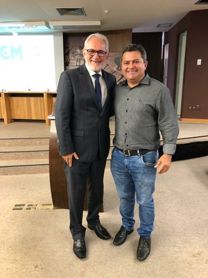 Presidente do Legislativo Manoel Rodreigues e Presidente do Tribunal (TCM-PA), Sergio Leão.