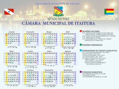 CALENDÁRIO LEGISLATIVO