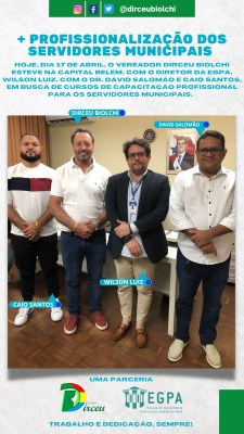 REUNIÃO SOBRE CURSO PROFISSIONALIZANTE PARA SERVIDORES PÚBLICOS!