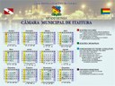 Calendário do Legislativo Municipal. 