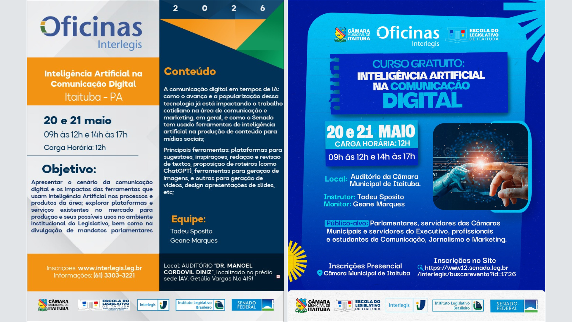 CÂMARA DE ITAITUBA ABRE INSCRIÇÕES PARA CURSO GRATUITO SOBRE INTELIGÊNCIA ARTIFICIAL