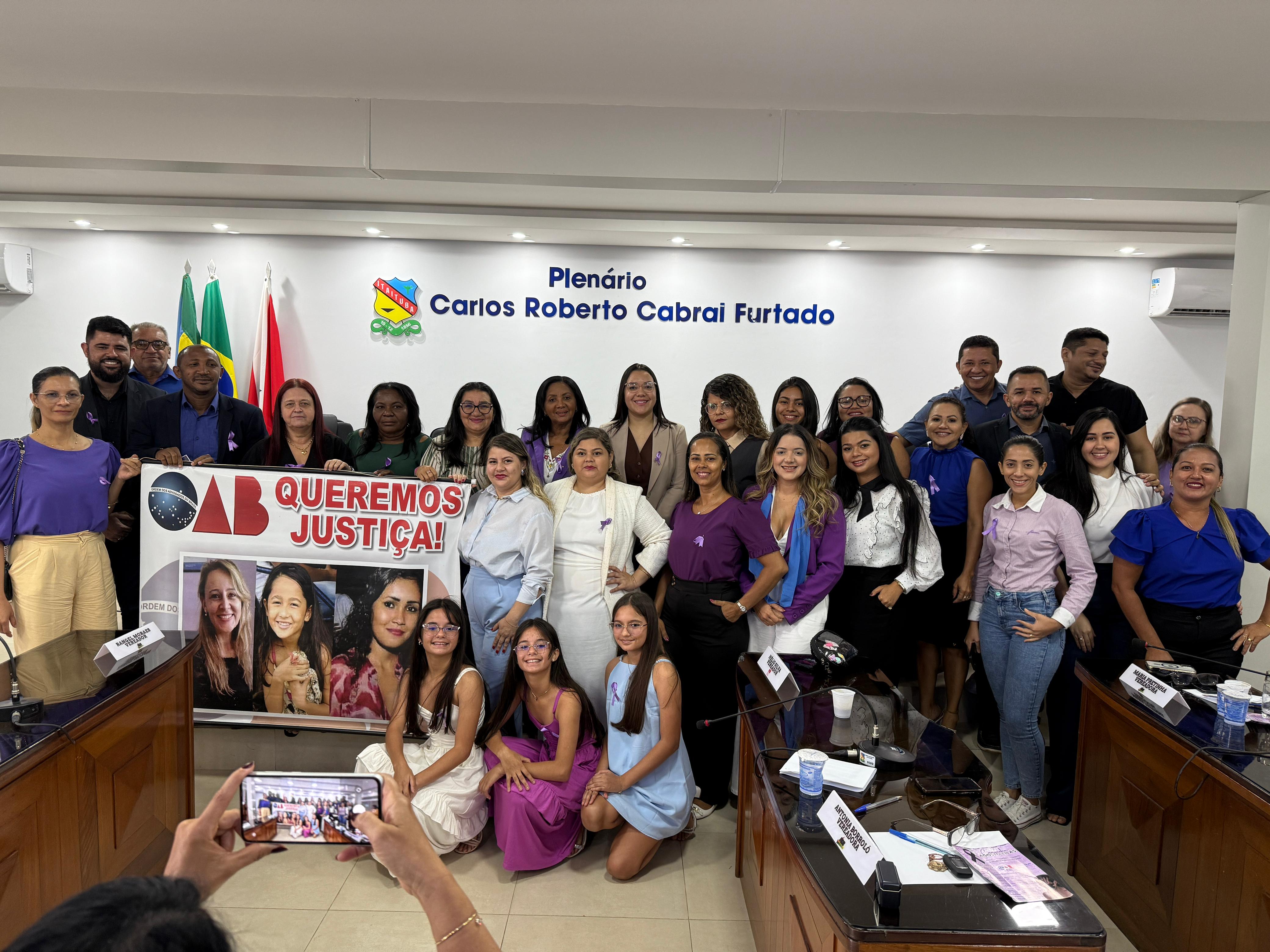 SESSÃO SOLENE MARCA INÍCIO DAS AÇÕES DO AGOSTO LILÁS NA CÂMARA